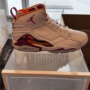 Jordan White and Red/Orange Athletic Shoes